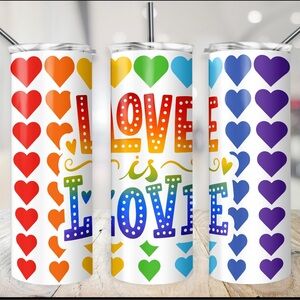 Love is Love Rainbow Tumbler